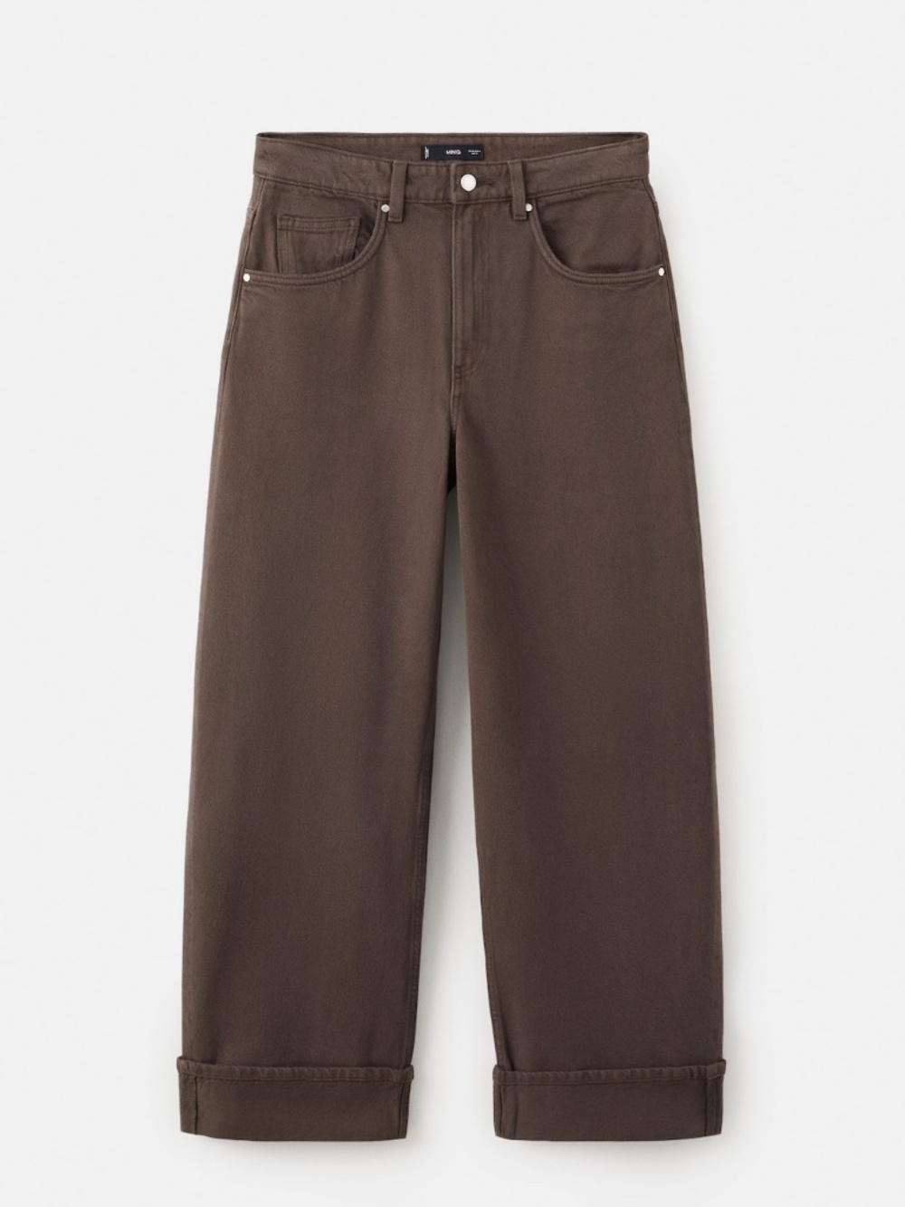 Balloon jeans with cuffed hem